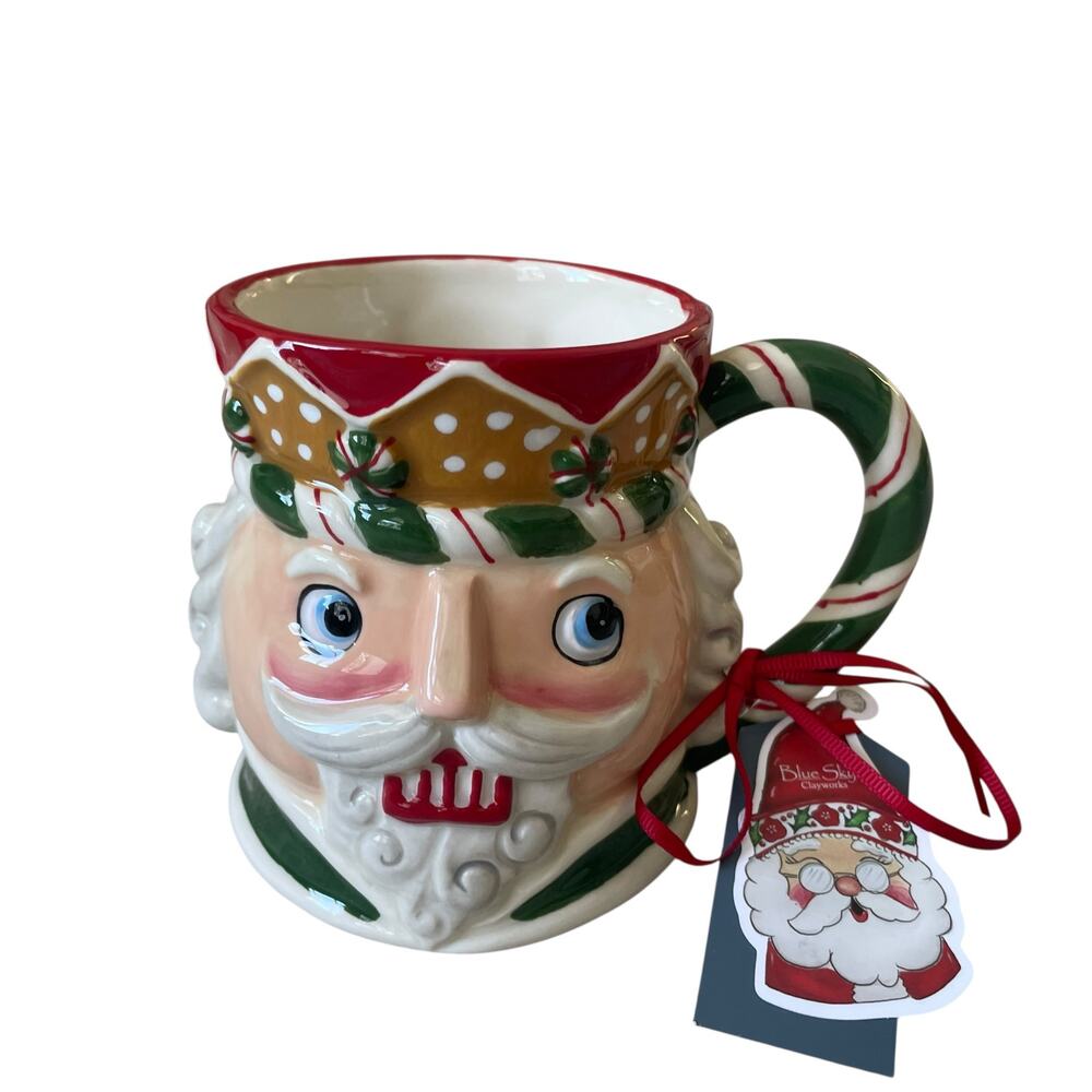 Blue Sky NUTCRACKER Christmas 16 oz MUG Heather Goldminc Clayworks New NWT - Picture 15 of 15